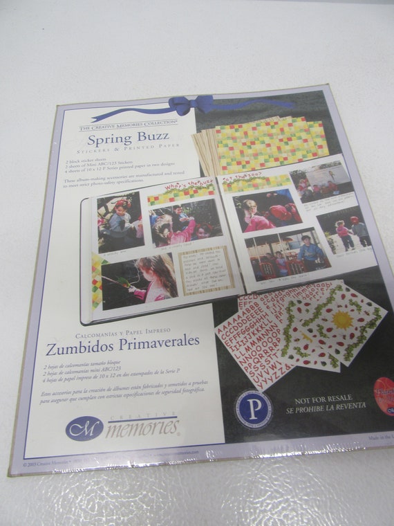 Creative Memories Scrapbooking Paper & Stickers in spring Buzz 