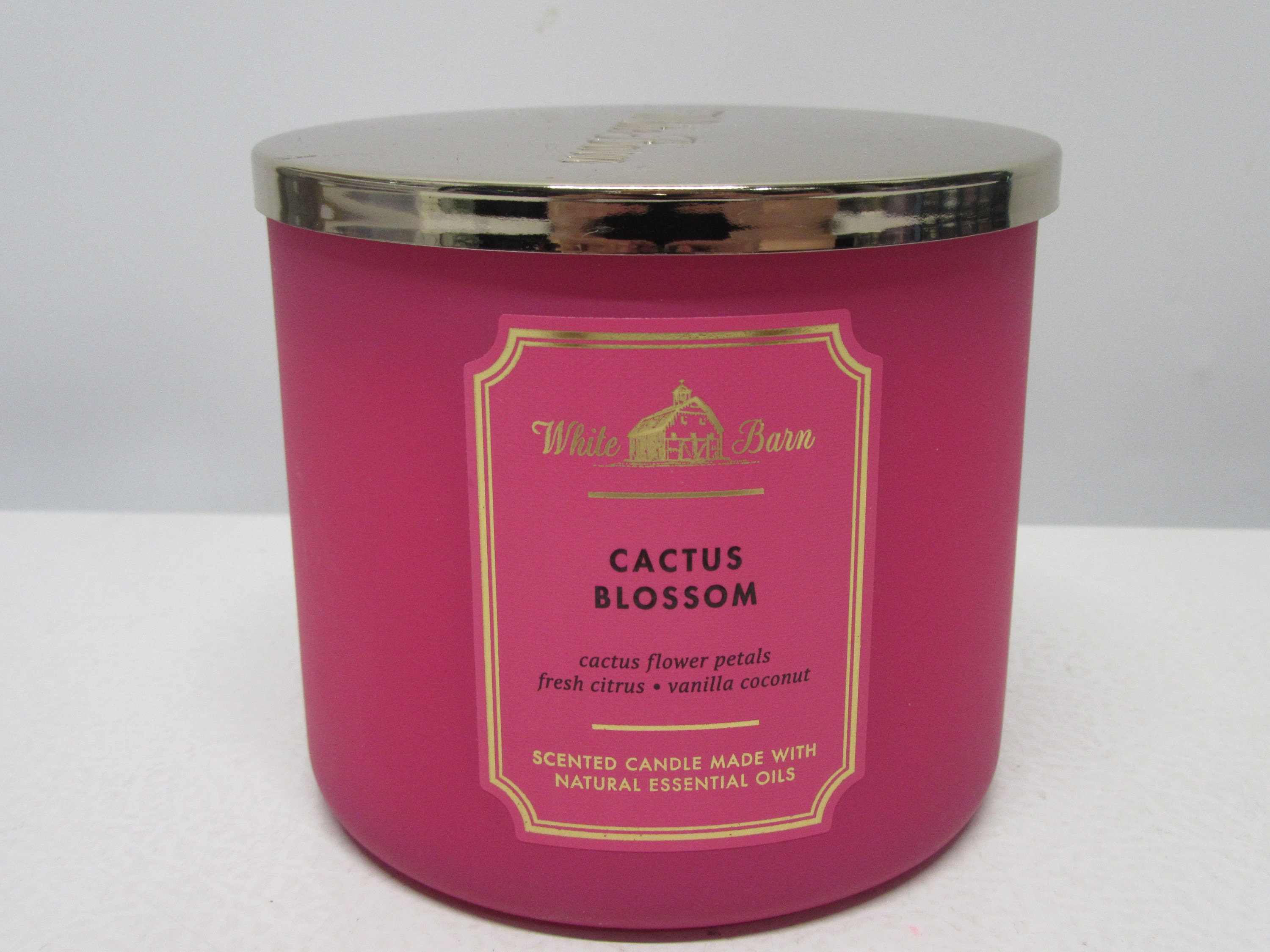 White Barn Bath and Body Works 3 Wick Scented Candle Cactus Blossom 14.5 Ounce