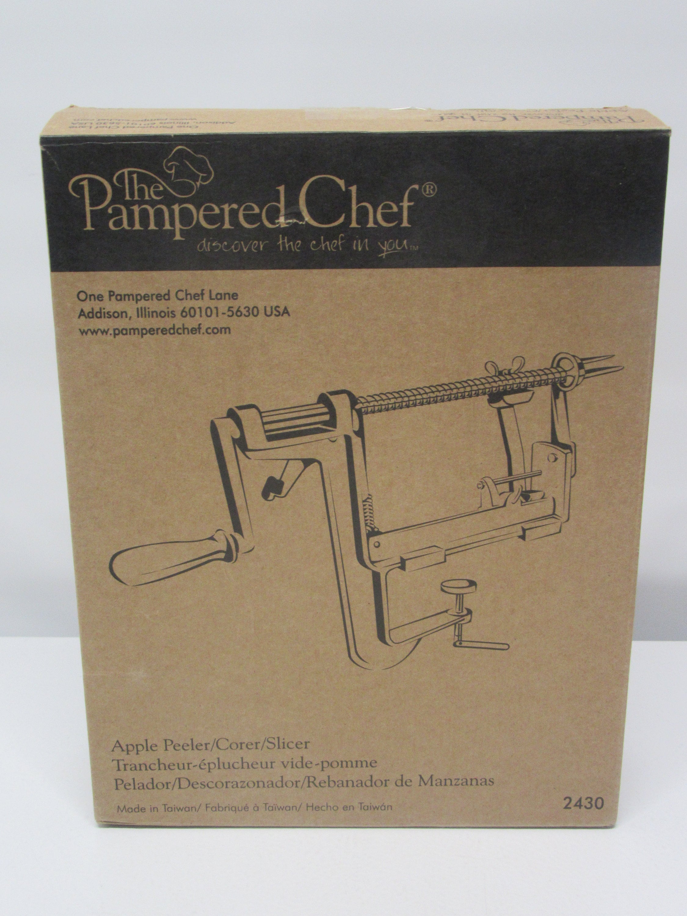 Pampered Chef Apple Peeler, Corer, Slicer, 2430, in Original Box