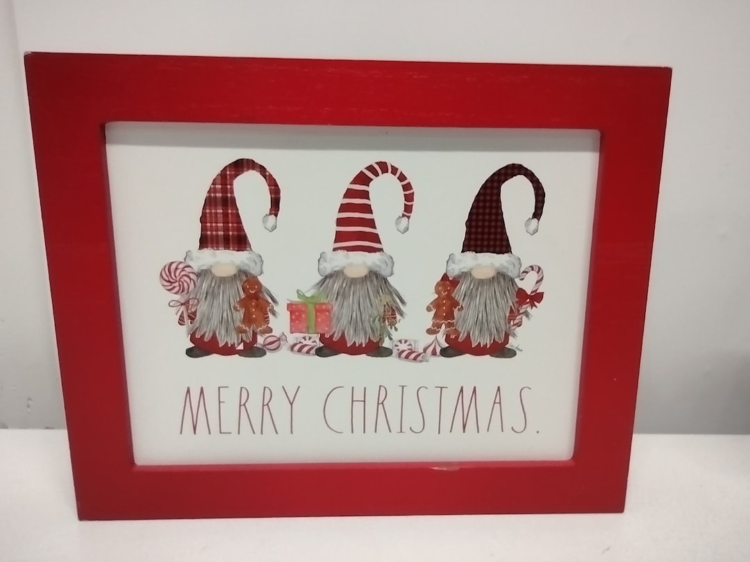 Rae Dunn merry Christmas Wooden Christmas Gnomes Etsy