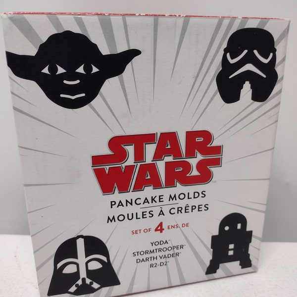 Star Wars Silicone Pancake Ring Set - Yoda, Darth Vader, Storm Trooper & R2-D2