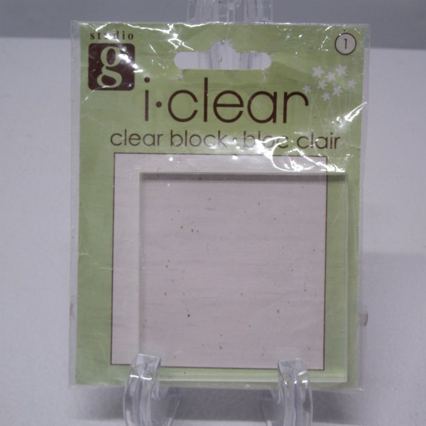 Studio G I-Clear Transparent Rubber Stamp Mounting  Block - 1-Pc - 7cm x 7cm