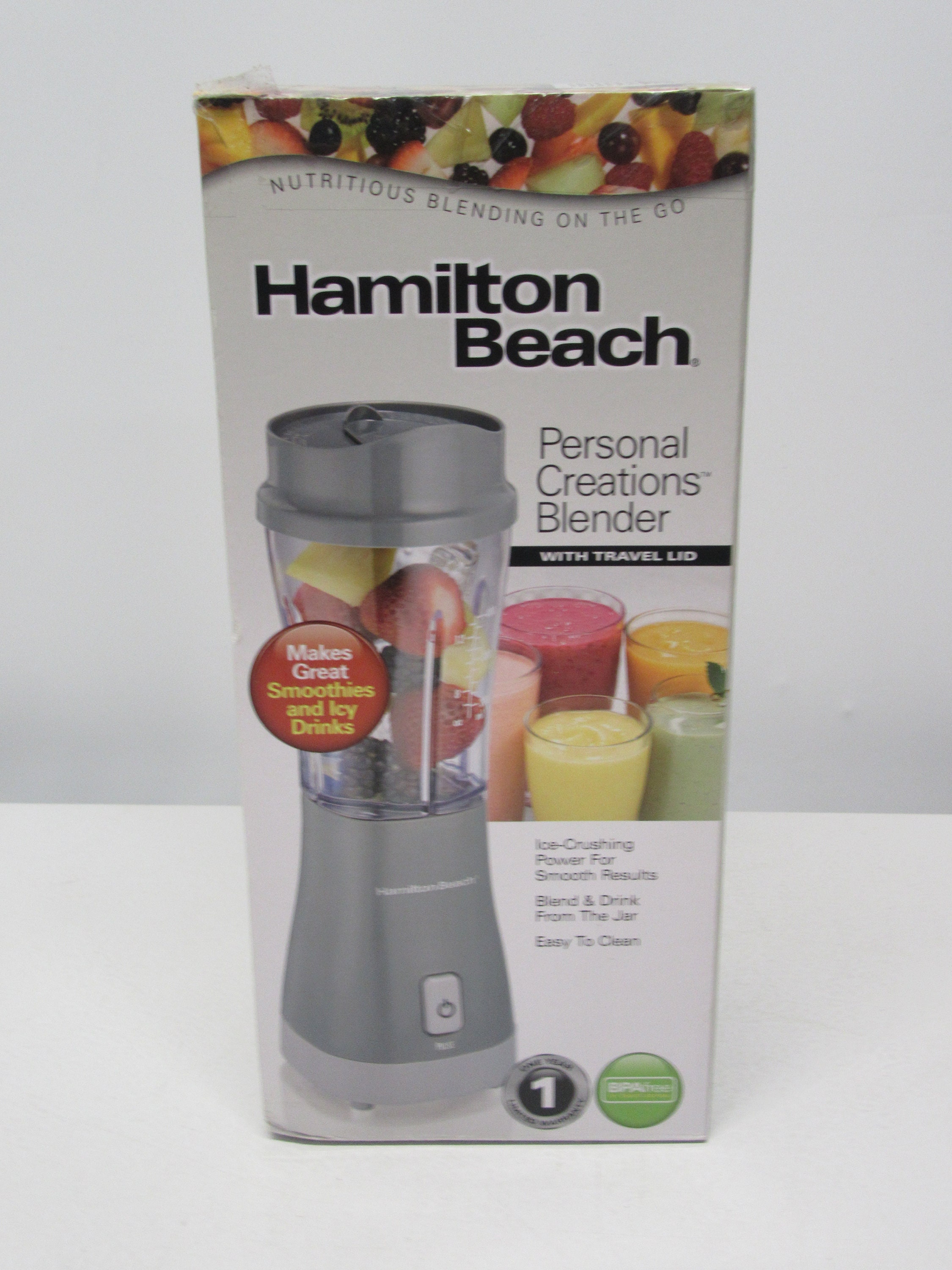 Hamilton Beach Personal Creations Single-Serve Blender With Travel Lid