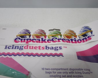 Cupcake Creations Icing Duets Bags - Piping Bags for Cake Decorating