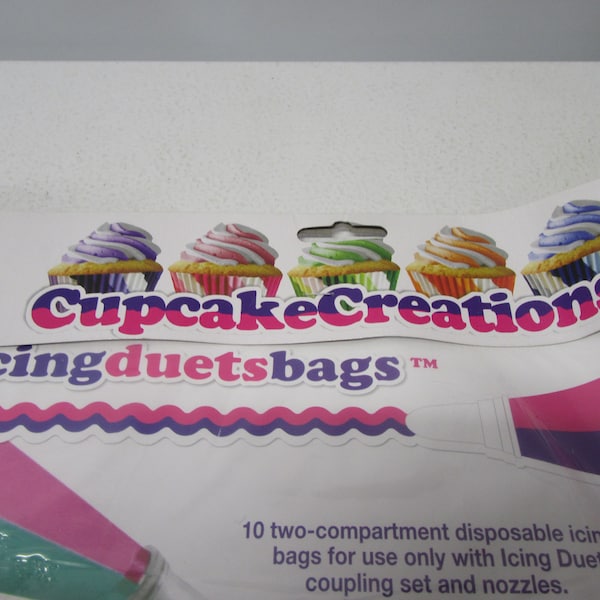 Cupcake Creations Icing Duets Bags - Piping Bags for Cake Decorating