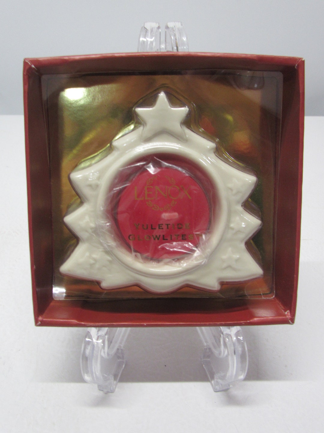 Lenox Christmas Tree Tealight Candle & Holder Etsy