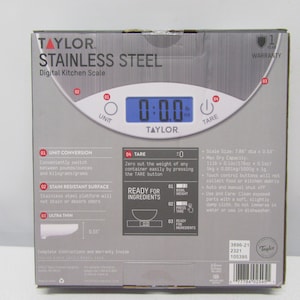 Taylor Digital Food Scale 11lb. Capacity - Etsy