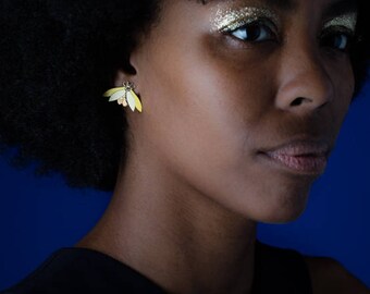 Boucles D'oreilles Pendantes "Abeille Totem" Fait Main - Collection Bluebell - Neuf Avec étiquette