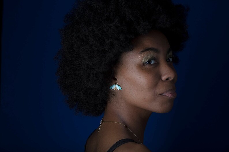 Boucles Mina bleu