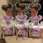 Baby Girl Afro Puff Tutu Centerpiece Baby Shower Birthday Etsy