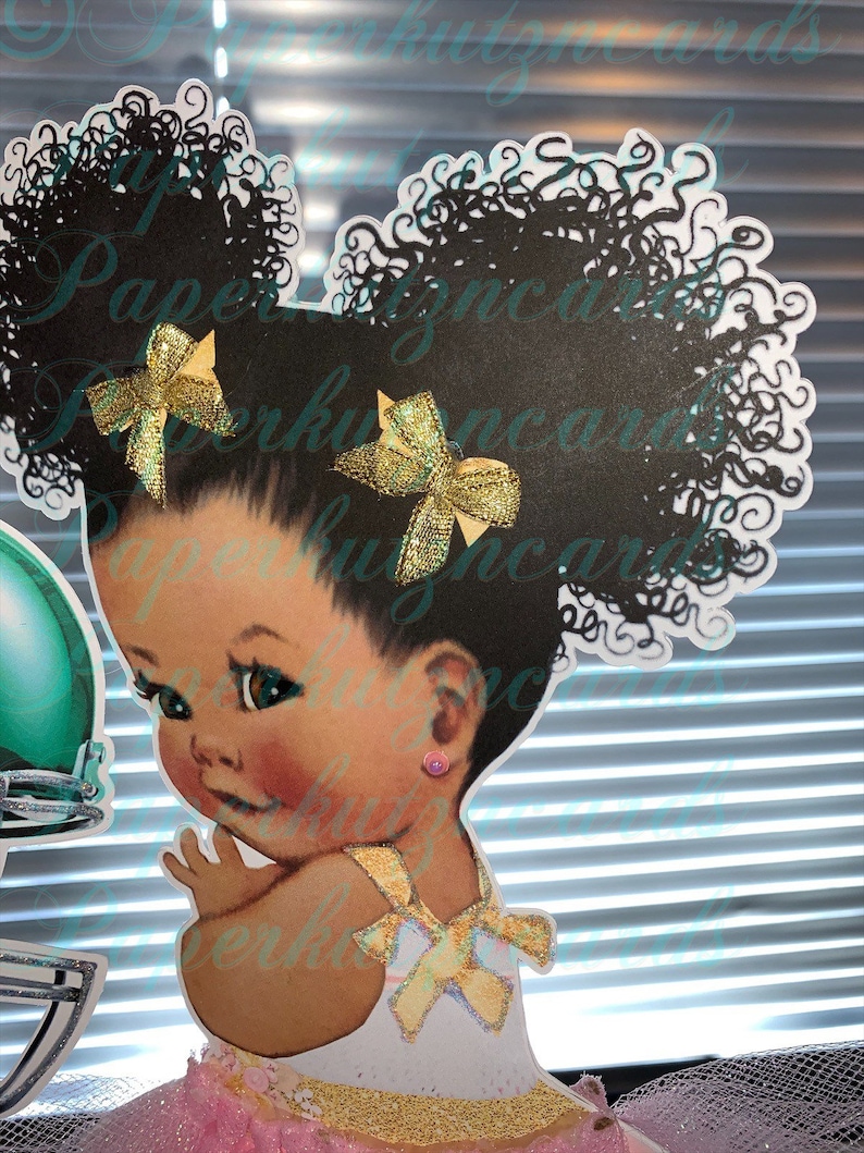 Gender Reveal Baby Shower African American Centerpiece Touch Etsy