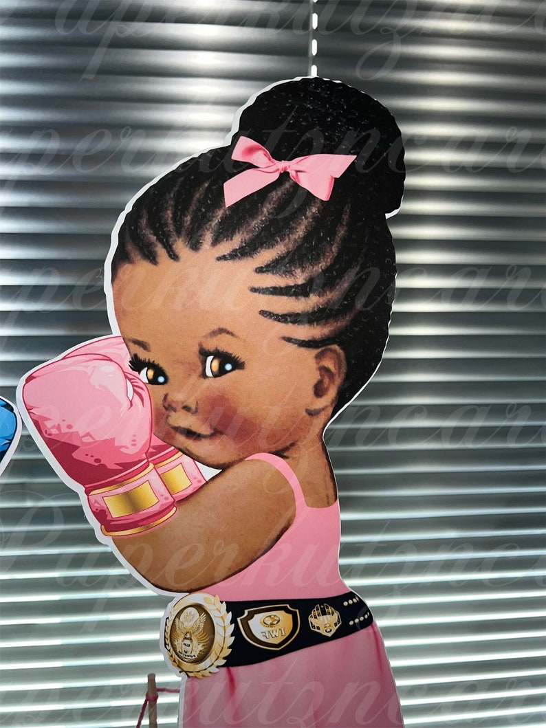 Boxing Gender Reveal Baby Shower Team Blue or Team Pink What Etsy