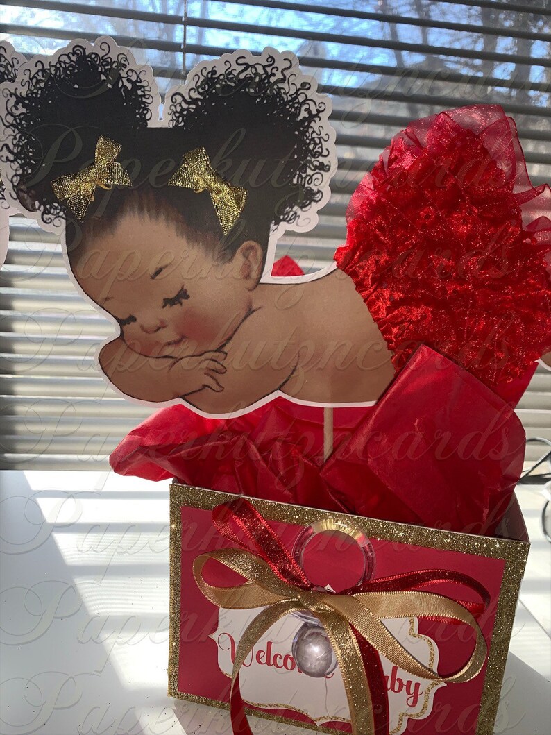 baby girl centerpiece centerpiece baby shower baby shower Nap time baby red and gold tutu baby party royal princess afro puff baby