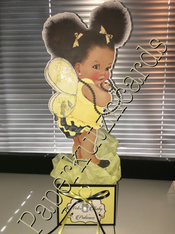 Ble Bee Theme Afro Puff Babies African American Baby Image 0