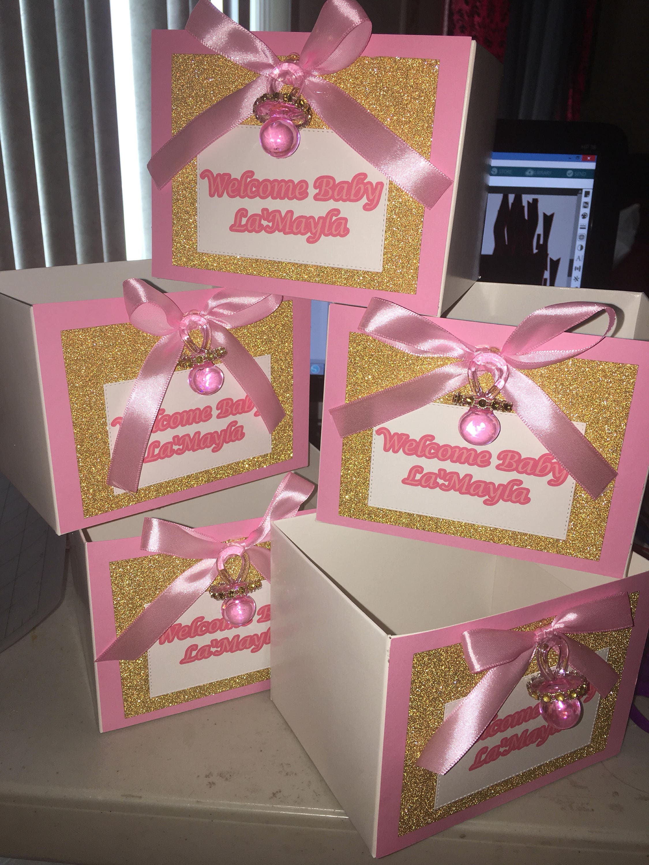 Baby Girl Centerpiece Baby Shower Birthday Party Royal Baby Etsy