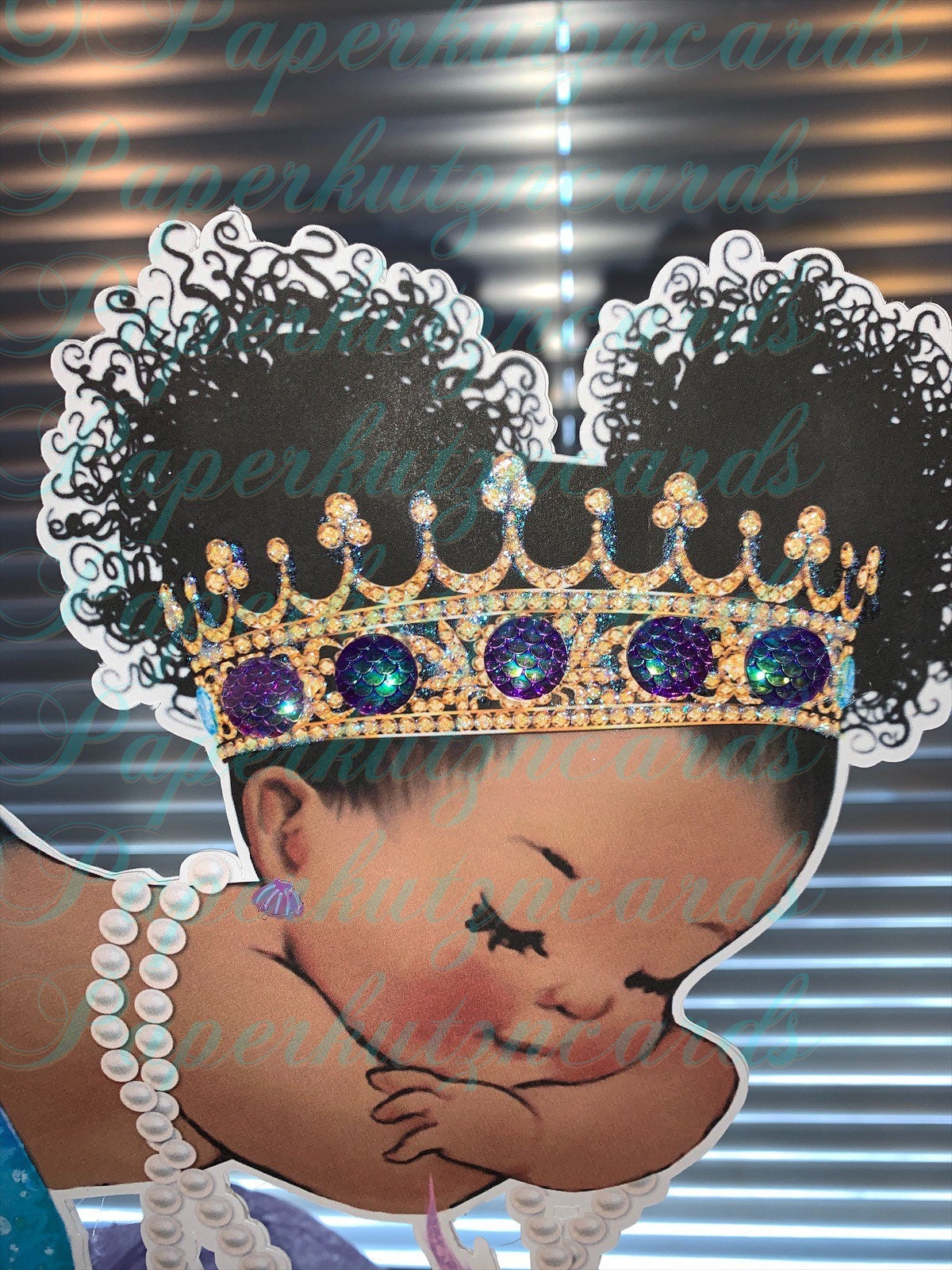 Little Mermaid sleep time baby Afro puff babies african | Etsy