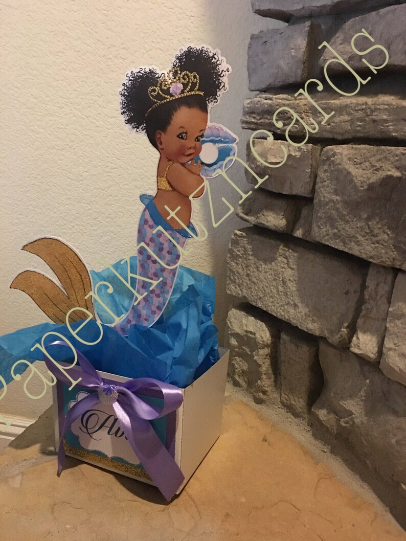 Download Mermaid baby Afro puff babies african american baby royal ...