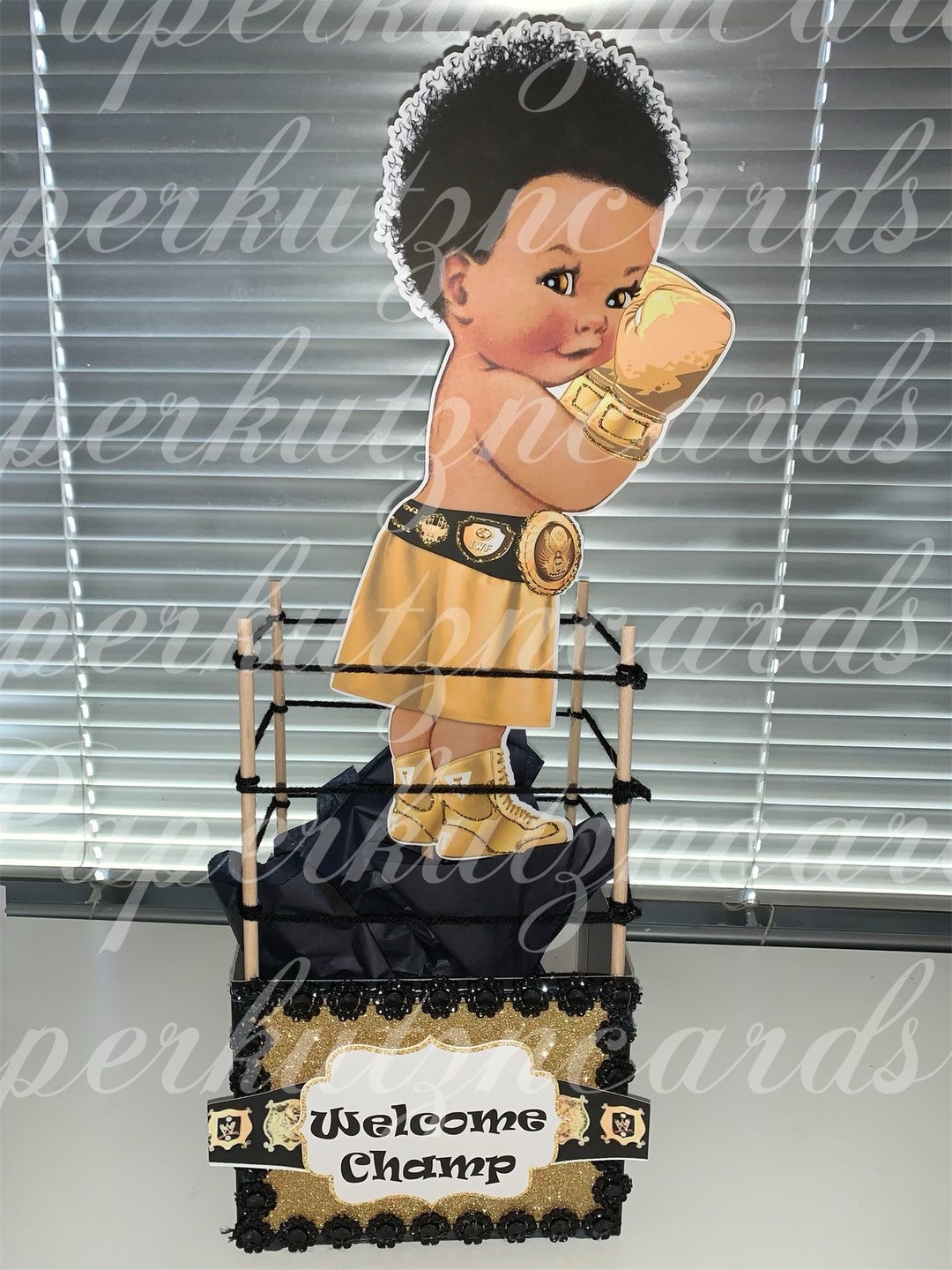 Boy Baby Shower Boxing Theme Gold and Black Baby Boy Baby Shower, Royal