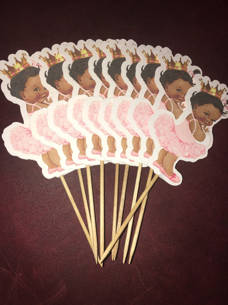 Baby Girl Baby Shower Cupcake Toppers Princess Baby Shower Etsy