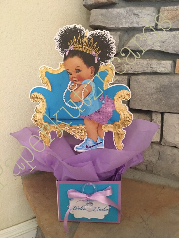 afro puff baby centerpieces