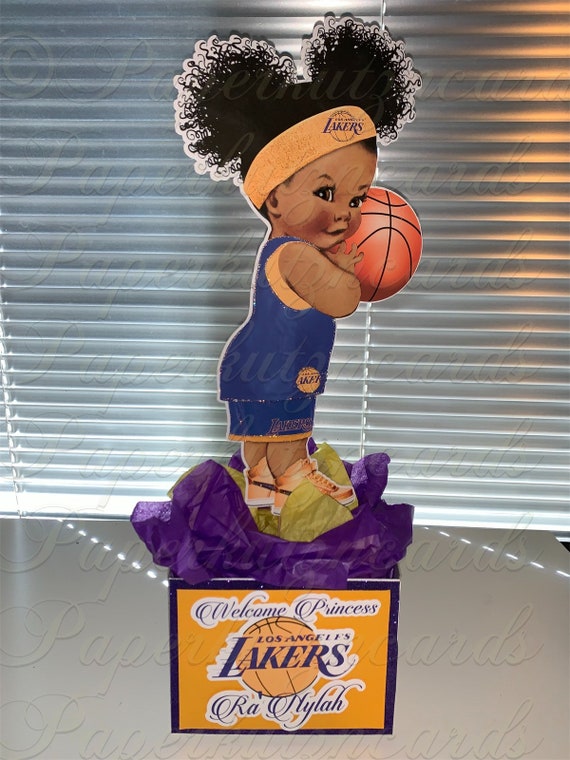 african american baby girl 1st birthday party birthday party Lakers basketball baby girl baby shower designer baby shower
