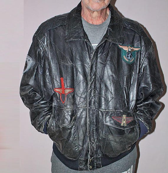 Vintage 70s leather patchwork jacket - Gem