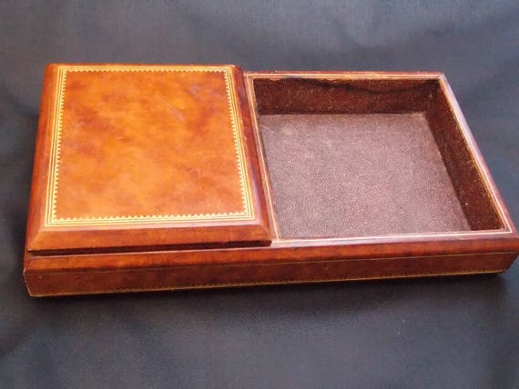 Gentleman S Italian Gold Foil Stamped Bureau Valet Etsy