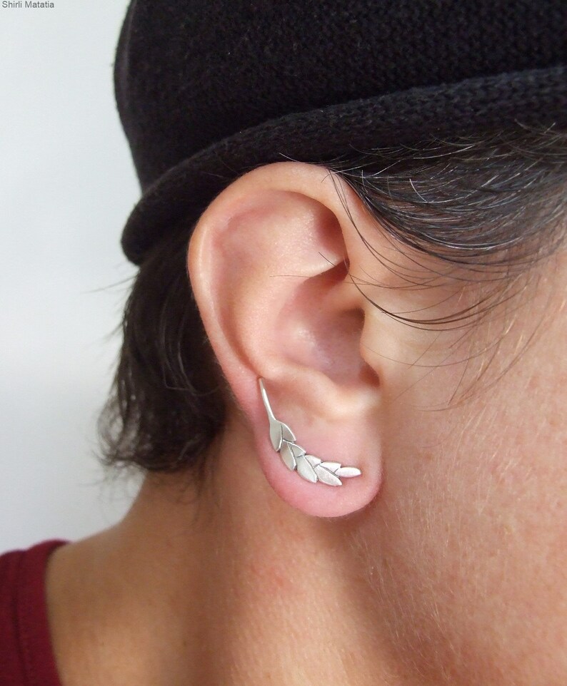 Silver Stud Earrings Silver Ear Climbers Climbing Earrings Etsy Israel