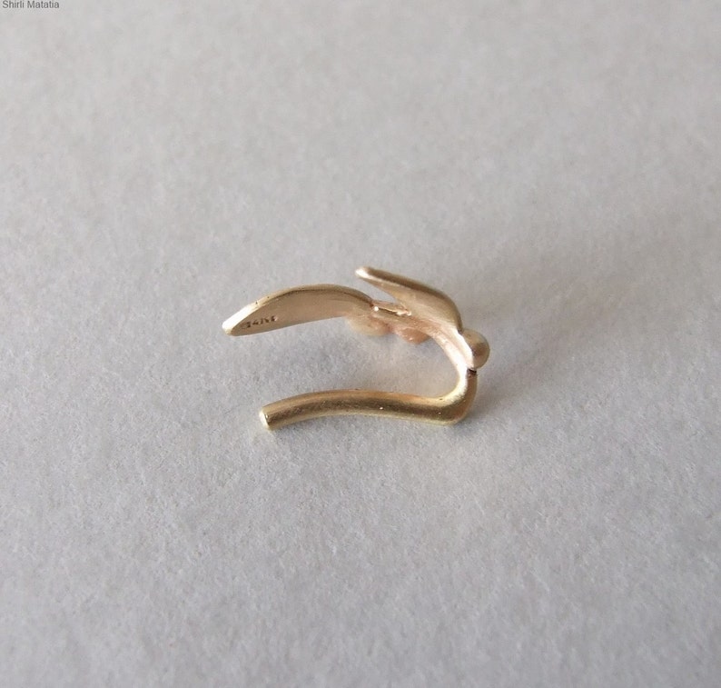 Leaves Nose ring Nose Hoop Fake Piercing gold Faux Piercing Nose Jewelry Gold Leaves and Berries Fake Nose Ring Faux Nose Ring