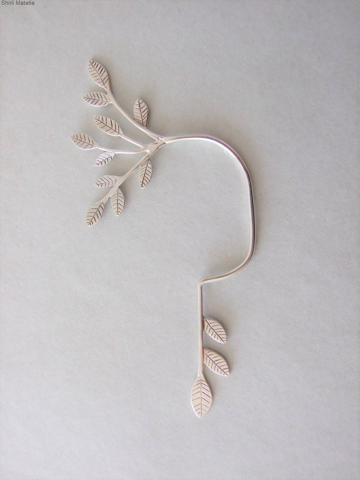 Big Silver Leaves Ear Cuff Silver Ear Cuff Leaves Ear Cuff Etsy UK