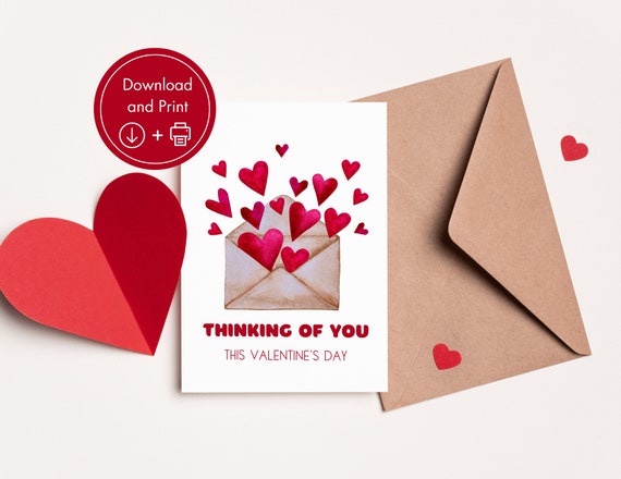Printable Sympathy Valentine Card, Condolences Valentine's Day