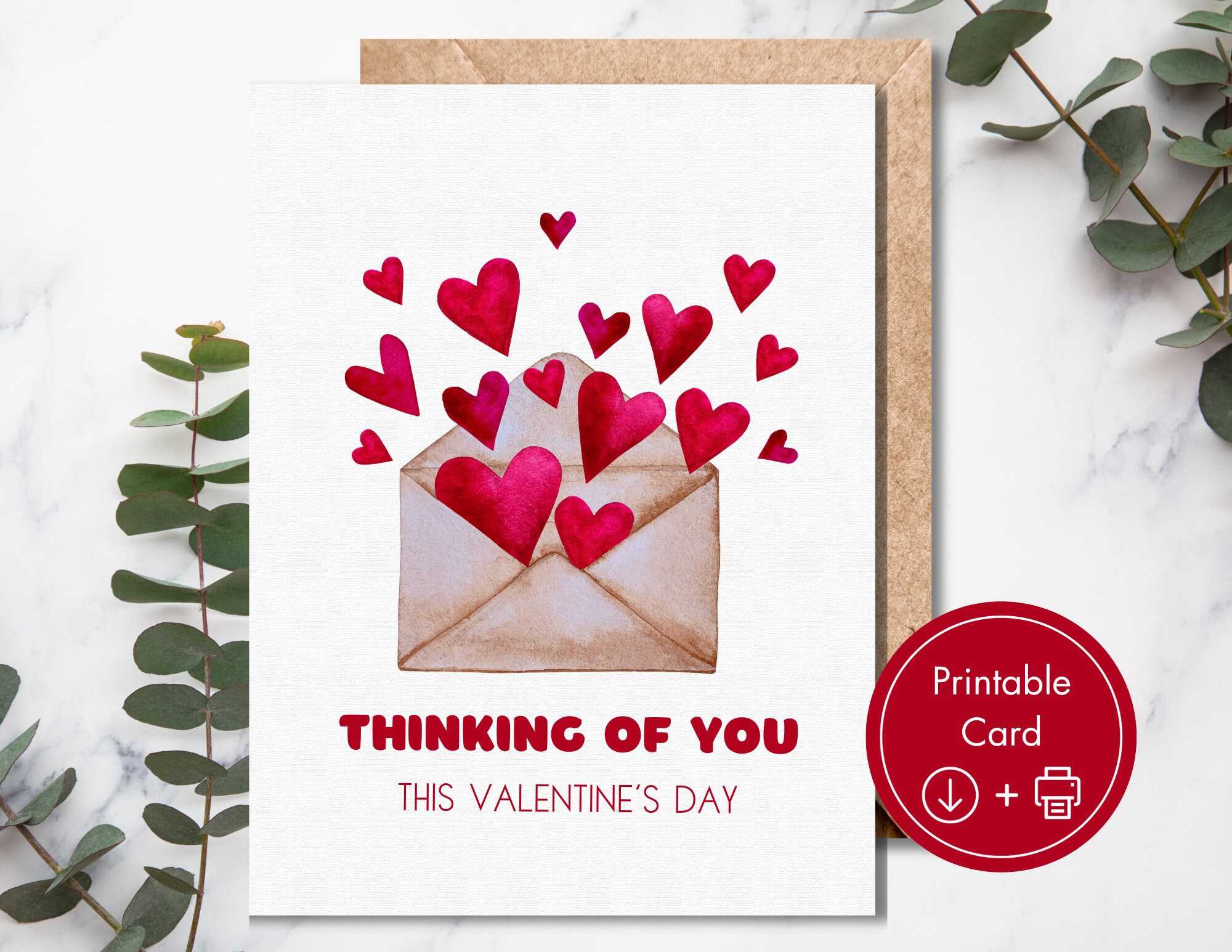 Printable Sympathy Valentine Card, Condolences Valentine's Day
