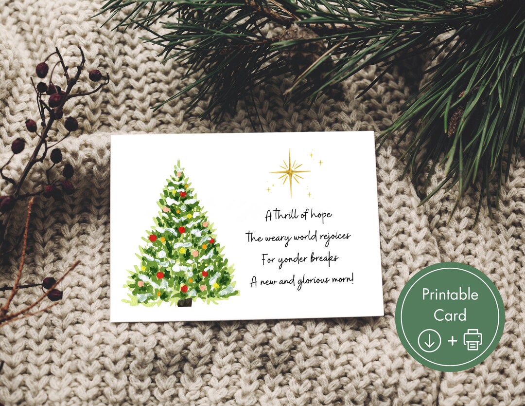 Christian Christmas Card Printable Religious Christmas Card - Etsy
