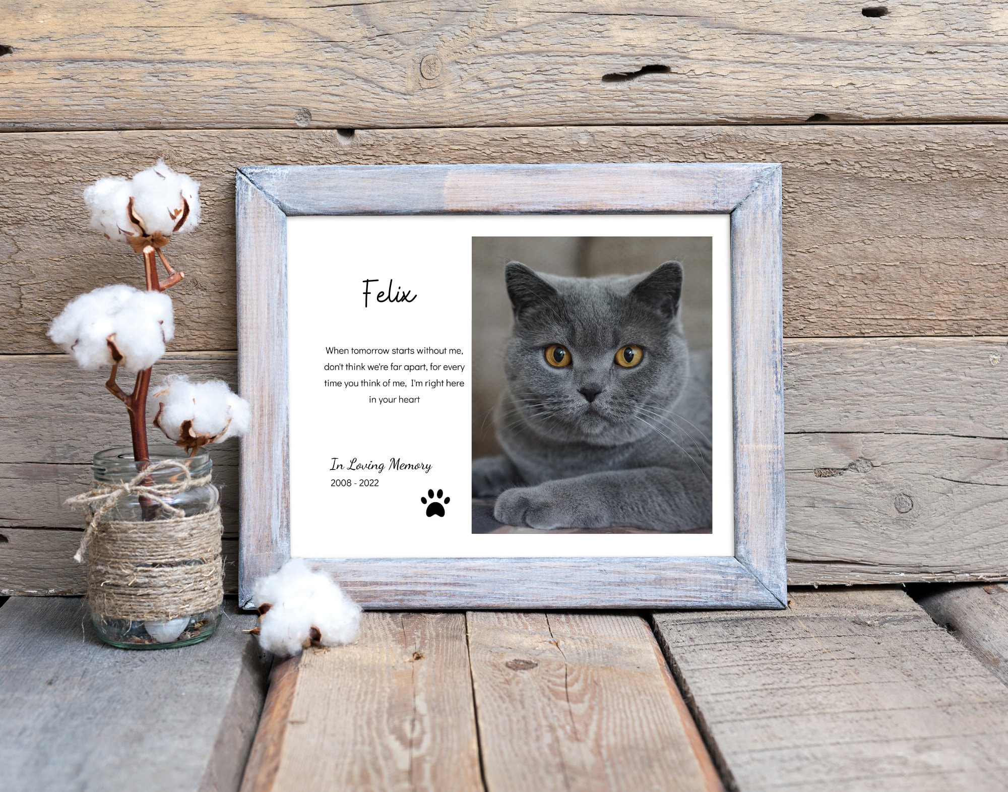 Editable Pet Memorial Template, Pet Memorial Wall Decor, Pet Portrait Memorial, Pet Memorial ...