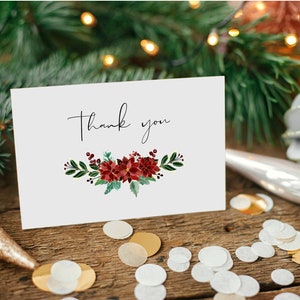 Druckbare Weihnachten Dankeskarte, druckbare Weihnachten Dankeschön Hinweis, Urlaub Dankeschön, digitaler Download, Lehrer, Geschäft