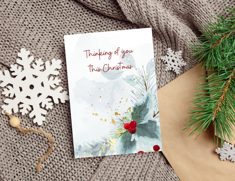 Printable Sympathy Christmas Card, Christmas Sympathy Card, Bereavement