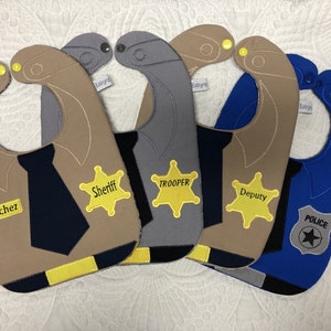 Police , Sheriff, Trooper, Deputy Baby Bibs