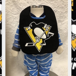 Penguins Hockey Baby Bib