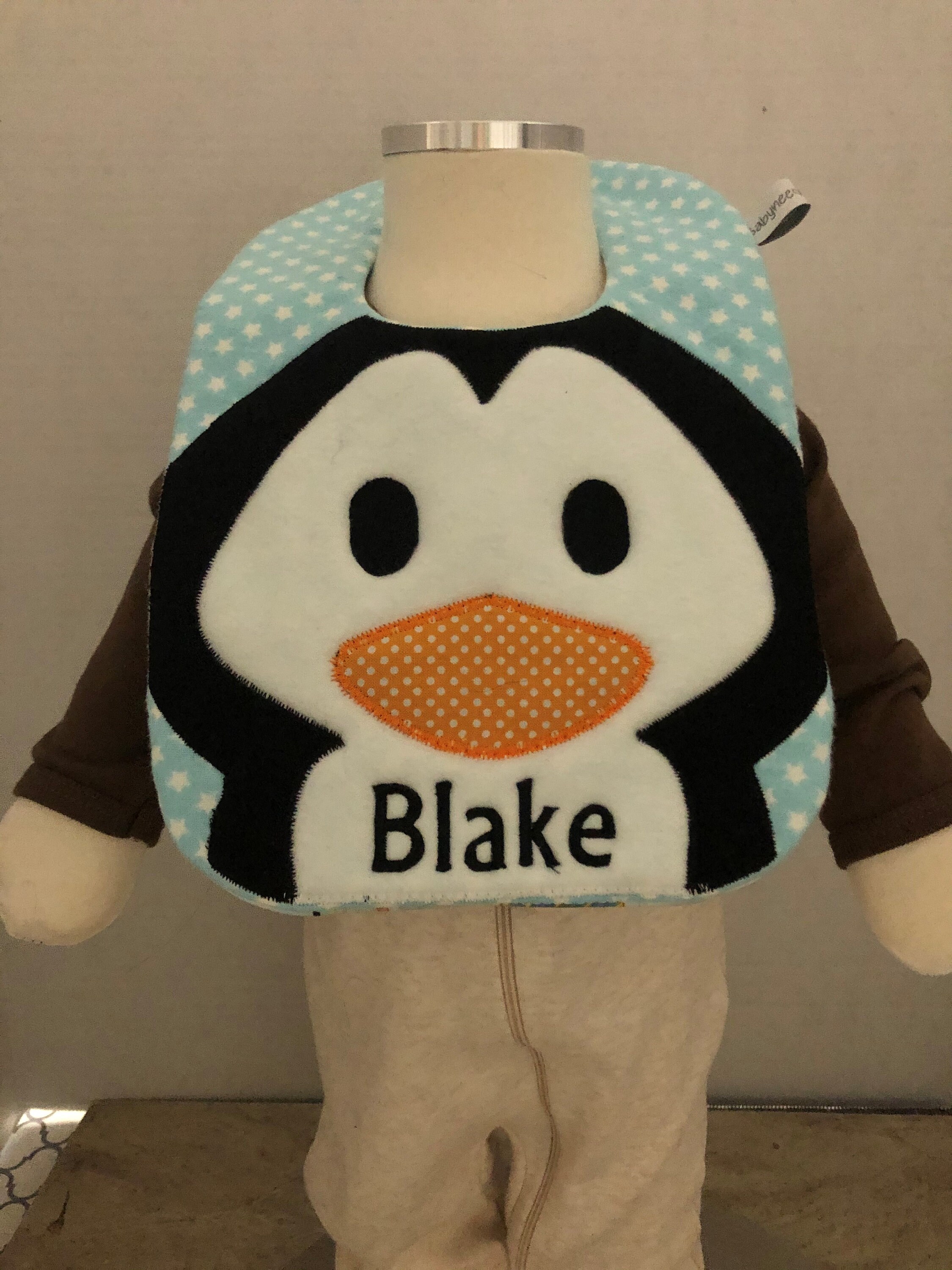 Penguin Baby Bib - Etsy