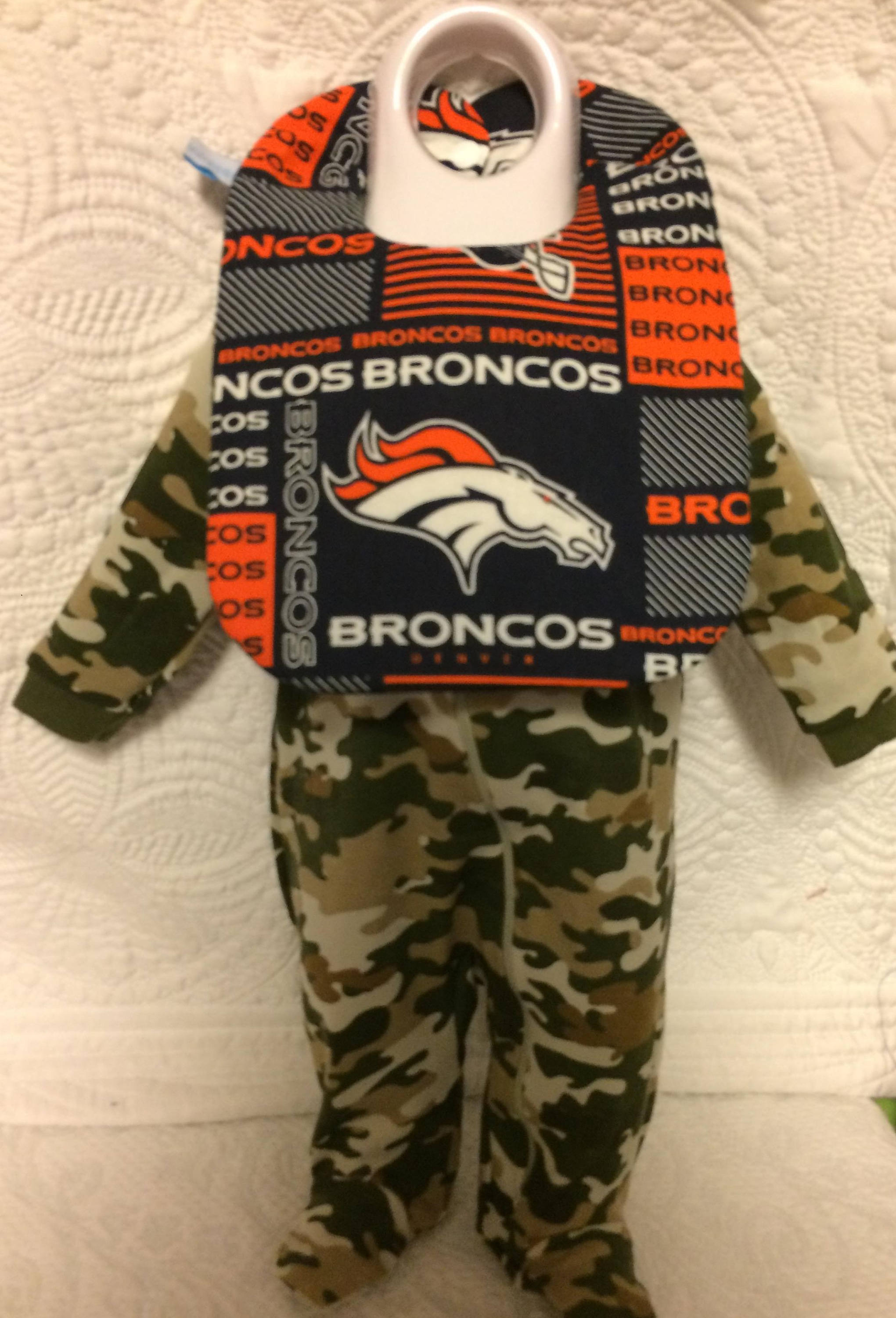 Denver Broncos Football Baby Bib | Etsy