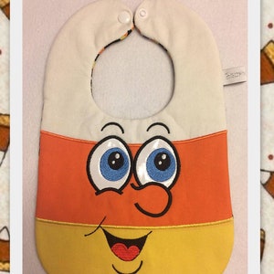 Halloween Candy Corn Baby Bib