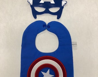 Captain America Super Hero baby bib