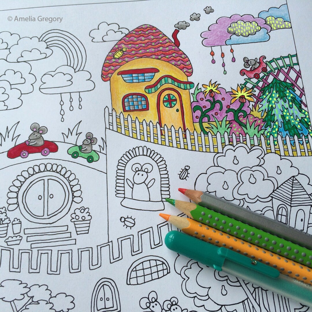 Coloriage Collaboratif à Imprimer Pages à colorier pour adultes livre de coloriage pour - Etsy Canada