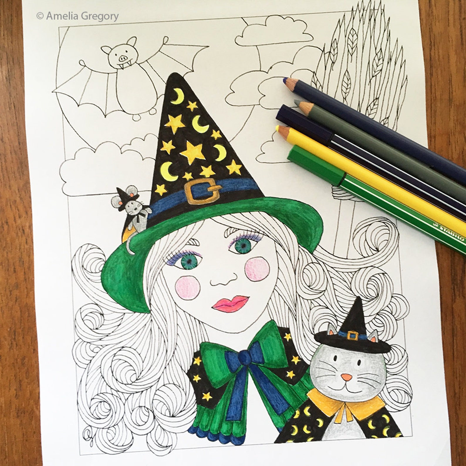 Halloween Coloring Pages Halloween Coloring Sheet Halloween - Etsy