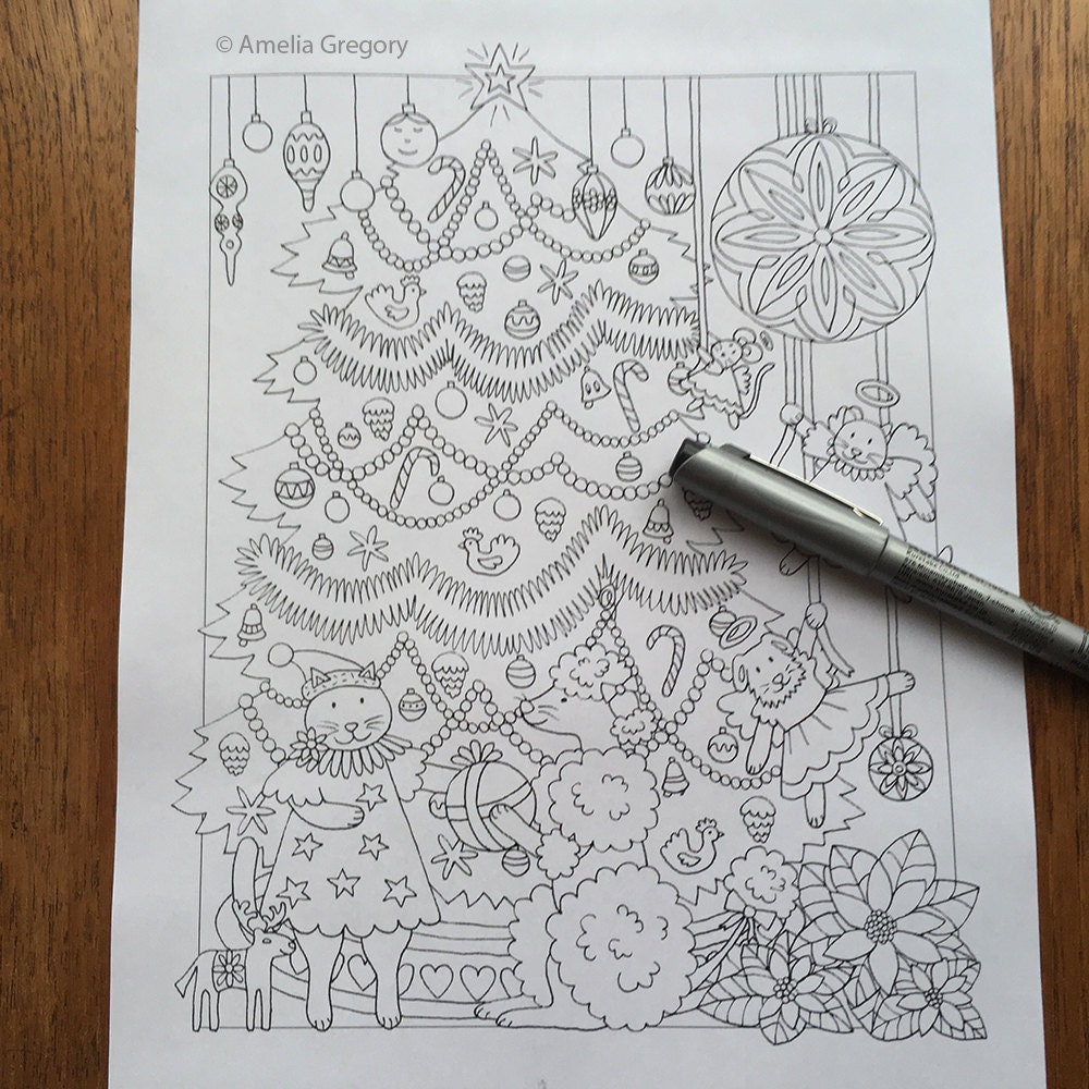 Christmas Coloring Pages Christmas Coloring Christmas - Etsy