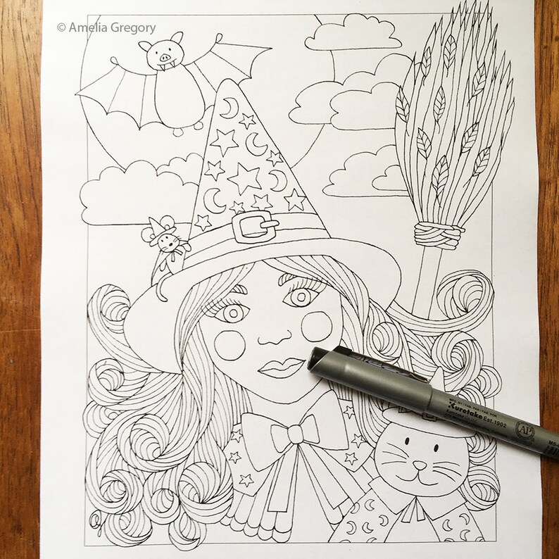 Halloween Coloring Pages Halloween Coloring Sheet Halloween - Etsy