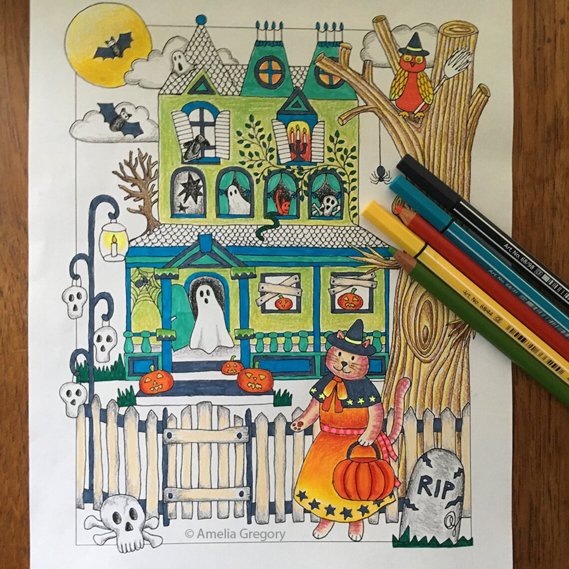 Halloween Coloring Pages Halloween Coloring Sheet Halloween - Etsy