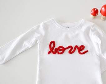 T-shirt for kids with LOVE word - long sleeve