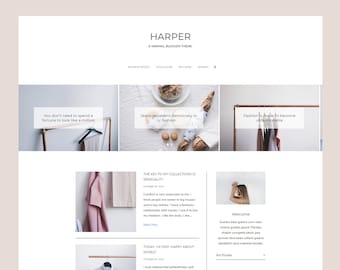 Harper • Minimalist Blogger Template • Fashion Blog Theme