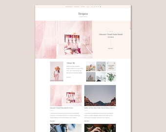 Tropea • Lifestyle Blogger Template •  Fashion Blogger Template • Beauty Blogger Template.